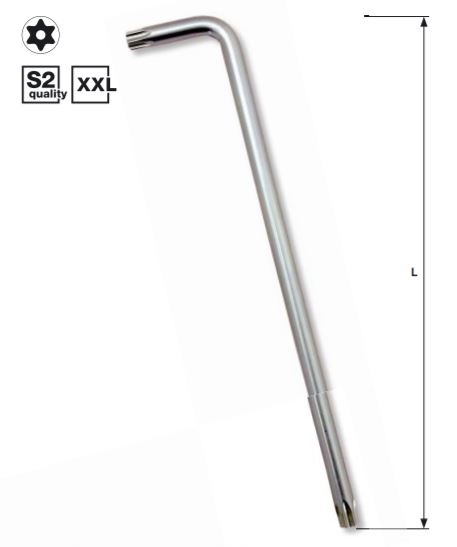 Produktbild KRAFTWERK Winkelstiftschlüssel Torx T27 poliert bild 2