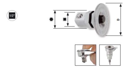 Produktbild KRAFTWERK Stecknuss und Bit Adapter Satz 1/2"x19mm bild 6