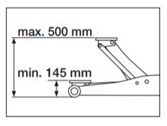 Produktbild KRAFTWERK Hydraulischer Rangierwagenheber 3T bild 4