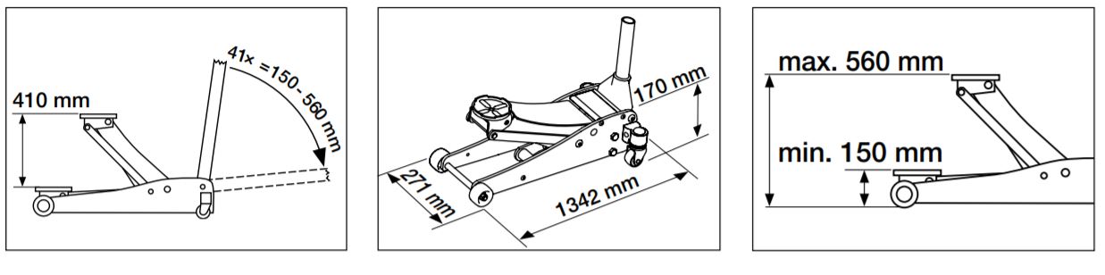 Produktbild KRAFTWERK Garagen Wagenheber 5 t bild 2