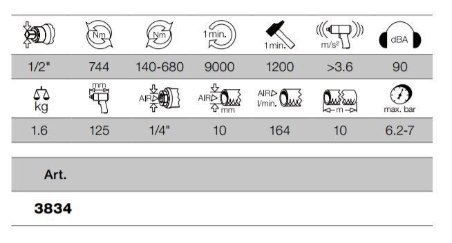 Produktbild KRAFTWERK Druckluft Schlagschrauber 1/2" 744 Nm bild 4