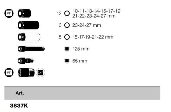 Produktbild KRAFTWERK Druckluft Schlagwerkzeugsatz 1/2" 24 Teile bild 2