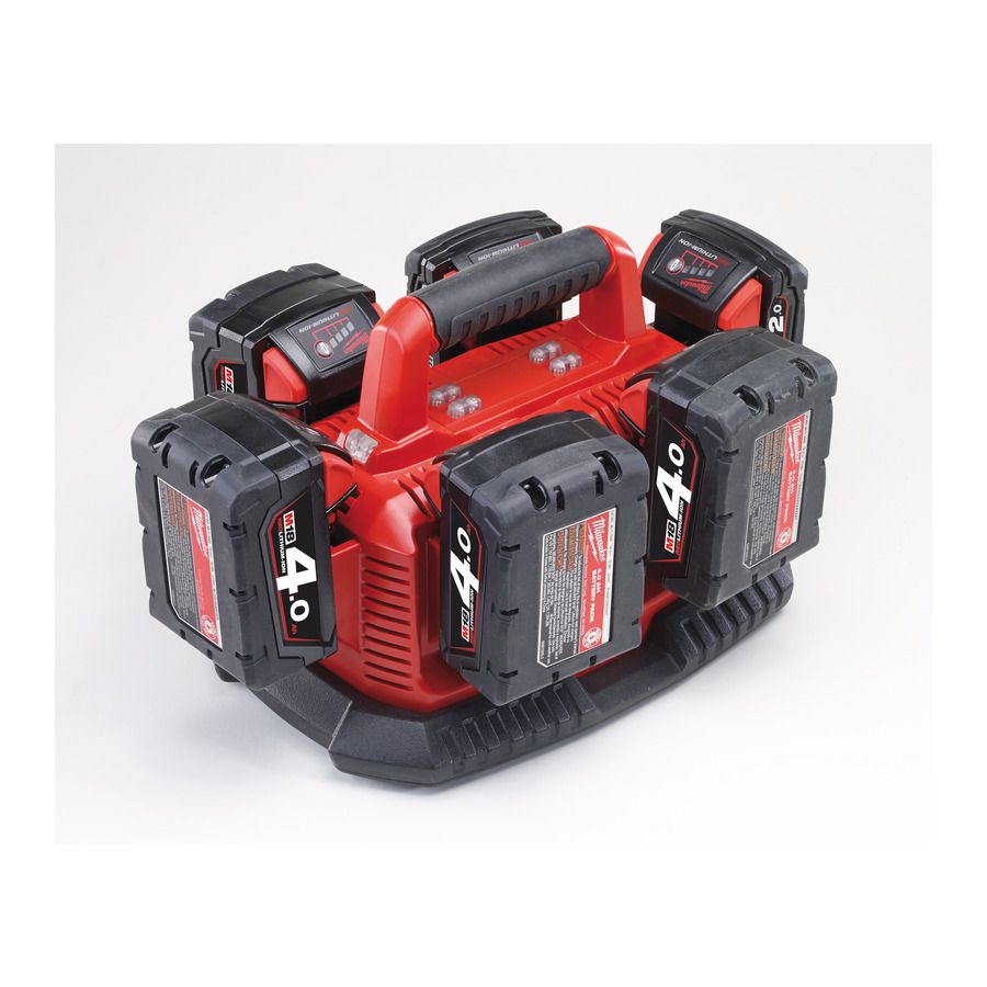 Produktbild Milwaukee M1418 C6 Multi-Ladegerät für bis zu 6 Akkus M14 M18 bild 4