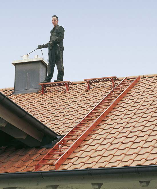 Produktbild ZARGES Dachleiter 15 Sprossen Ziegelrot bild 3