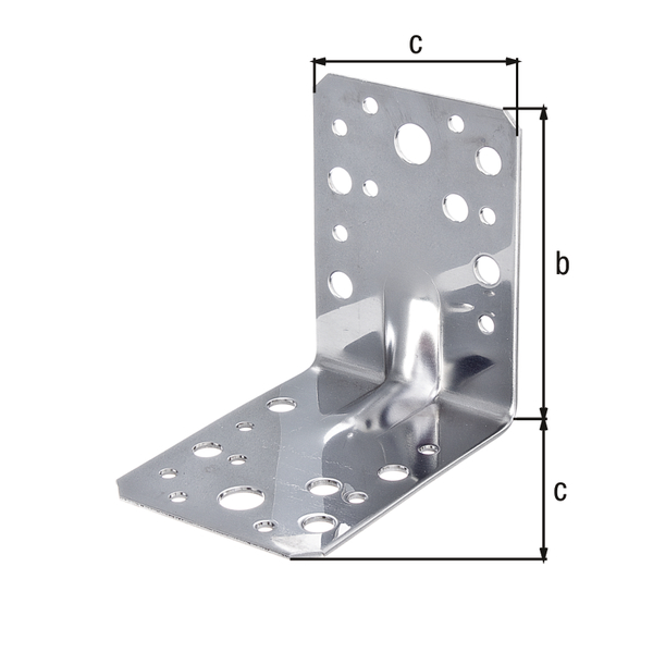Produktbild Alberts Schwerlast-Winkelverbinder m.Sicke, Edelstahl, TxHxB 90x90x65 mm bild 2