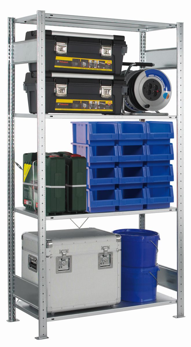 Produktbild Anbausteckregal Schulte H2000 x B1000 x T600 mm incl. 4 Fachböden