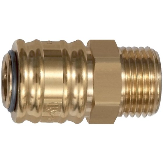 Produktbild Schlauchupplung 1/4"AG Messing Riegler