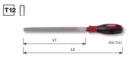 Produktbild KRAFTWERK Flachstumpffeile mit ergokraft Heft DIN 7261 bild 2