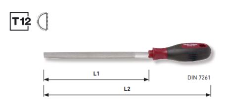 Produktbild KRAFTWERK Halbrundfeile mit ergokraft Heft DIN 7261 bild 2