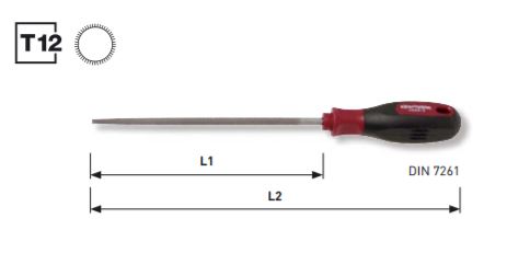 Produktbild KRAFTWERK Rundfeile mit ergokraft Heft DIN 7261 bild 2