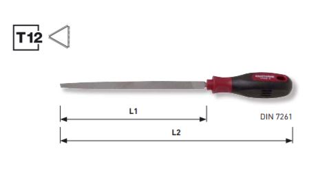 Produktbild KRAFTWERK Dreikantfeile mit ergokraft Heft DIN 7261 bild 2