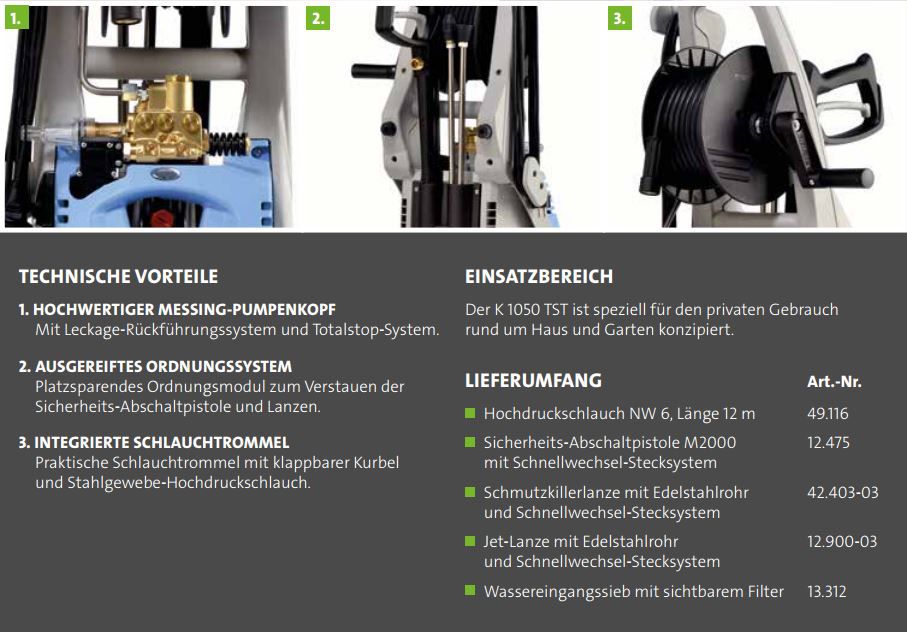 Produktbild Hochdruckreiniger Kränzle K 1050 TS T bild 3
