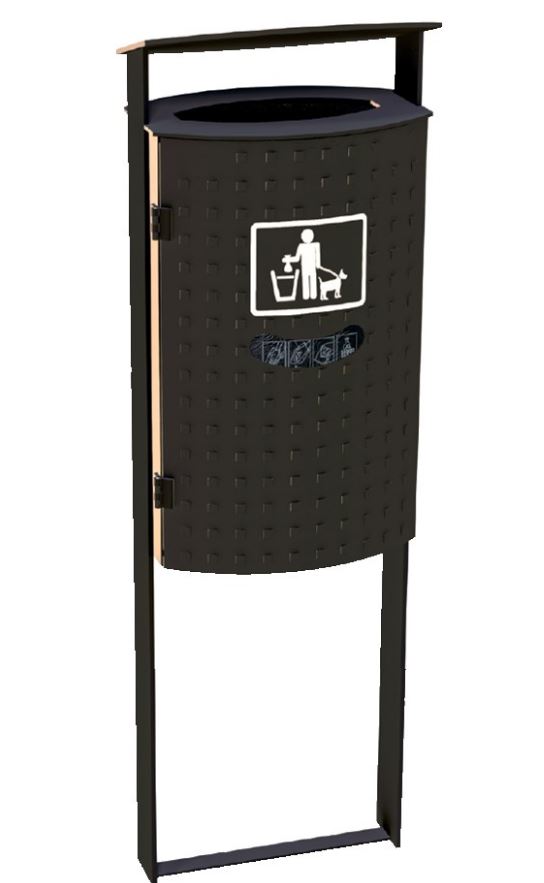 Produktbild Renner Stand Abfallbehälter 70 l Beutelspender zum einbetonieren