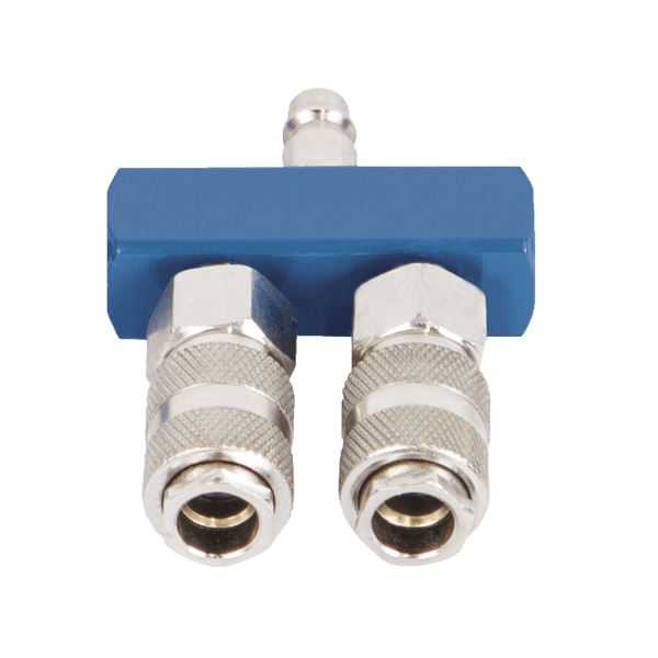 Produktbild SCHEPPACH 2-Wege Druckluftverteiler für Druckluftschnellkupplungen