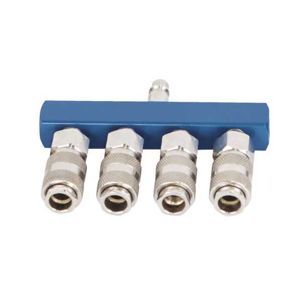 Produktbild SCHEPPACH 4-Wege Druckluftverteiler für Druckluftschnellkupplungen