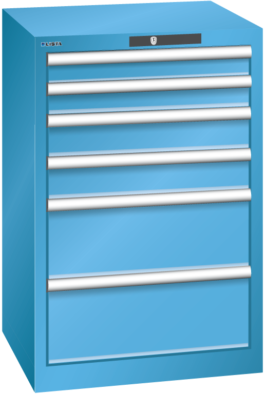 Produktbild Schubladenschrank Lista Typ 27x27 mit 6 Schubladen jeweils 75 kg Last