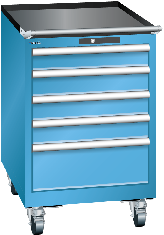 Produktbild Schubladenschrank Lista mobil Typ 27x27 mit 5 Schubladen