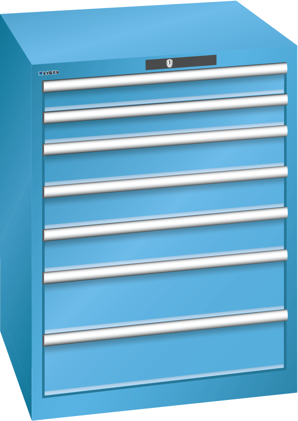 Produktbild Lista Schubladenschrank Typ 36x36 7 Schubladen Key Lock