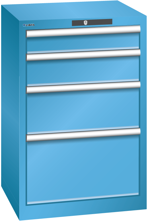 Produktbild Schubladenschrank Lista Typ 27x27 mit 4 Schubladen jeweils bis 75 kg