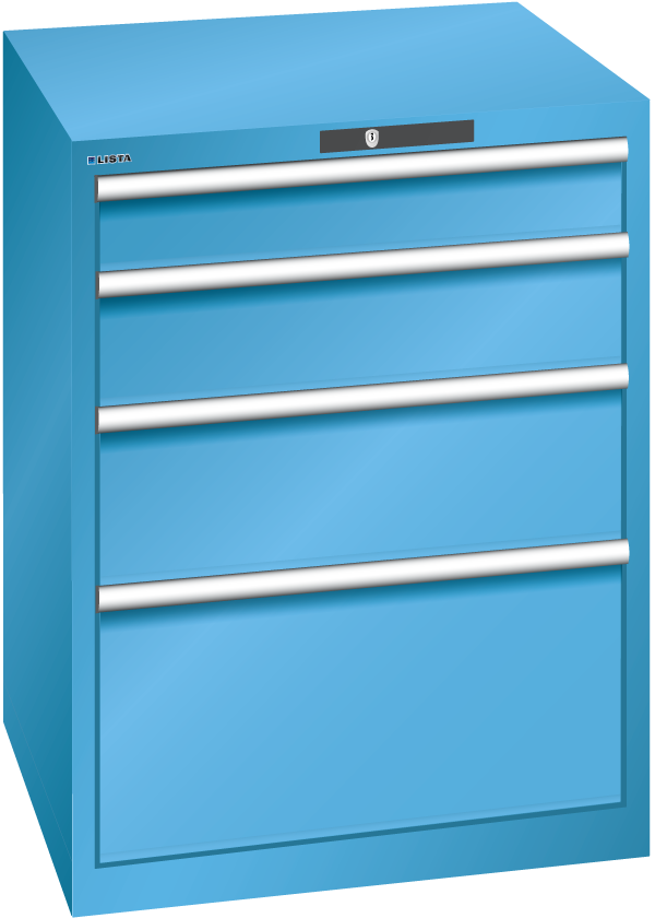 Produktbild Lista Schubladenschrank Typ 36 x 36 mm mit 4 Schubladen
