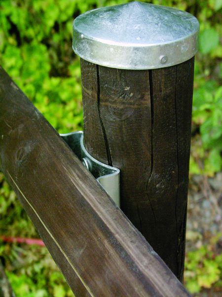 Produktbild Alberts Pfostenkappe, für Holzpfosten, flach, feuerverzinkt, Außenmaß Ø100 mm bild 4