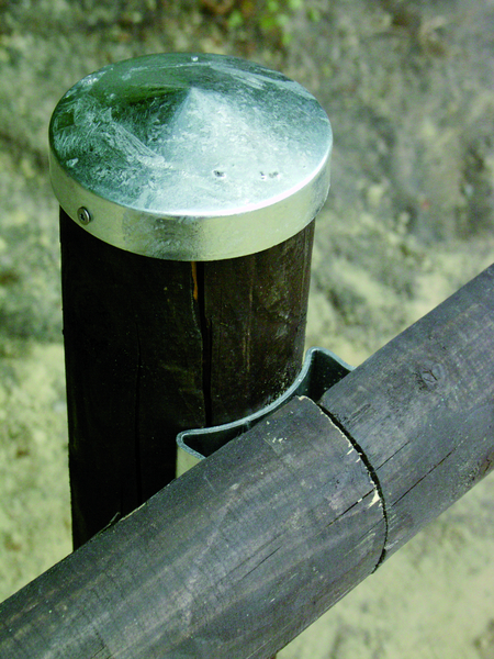 Produktbild Alberts Pfostenkappe, für Holzpfosten, flach, feuerverzinkt, Außenmaß Ø80 mm bild 3