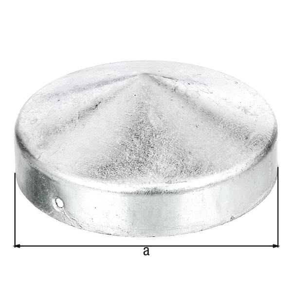Produktbild Alberts Pfostenkappe, für Holzpfosten, flach, feuerverzinkt, Außenmaß Ø100 mm bild 2