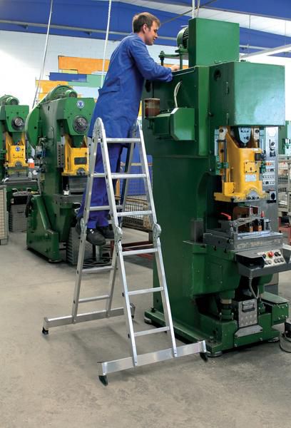 Produktbild Günzburger Aluminium Vielzweckleiter mit Nivello Traverse 4 x 4 Sprossen bild 2