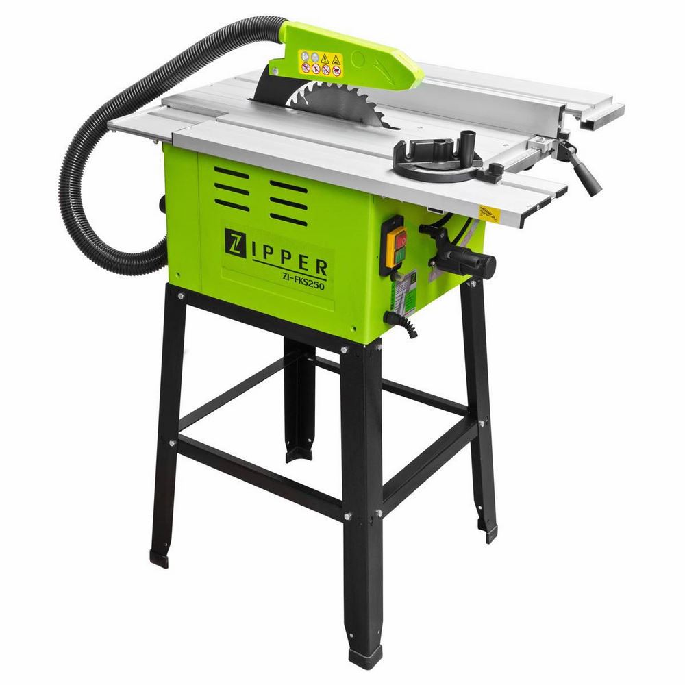 Produktbild ZIPPER Formatkreissäge ZI-FKS250 inkl. ausziehbarer Tischverbreiterung Sägeblatt 250mm