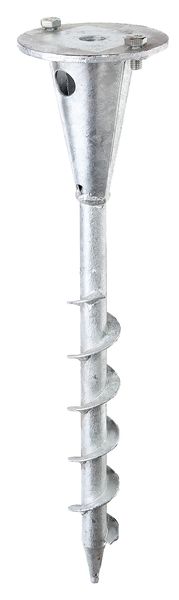 Produktbild Alberts Einschraub Bodenhülse m.Platte f. unterschiedl.Halterungen, fvz, Länge 400 mm