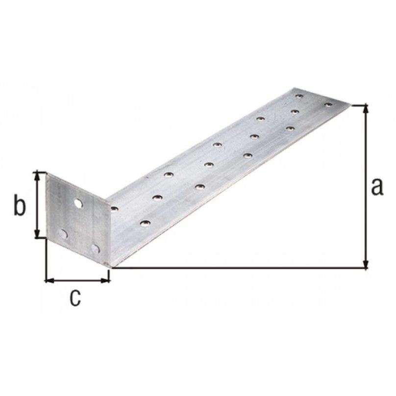 Produktbild Alberts Flachstahl-Betonanker, sendzimirverzinkt, zum Einbetonieren, TxHxB 205x40x40 mm