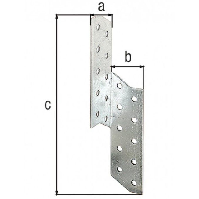 Produktbild Alberts Sparren-Pfettenanker, links, Edelstahl, BxTxH 32x32x170 mm