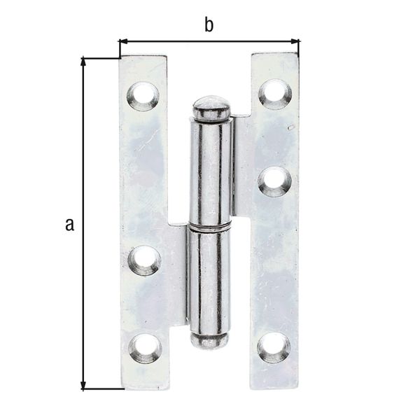 Produktbild Alberts Aushebescharnier sendzimirverzinkt rechts, LxB 94x45 mm