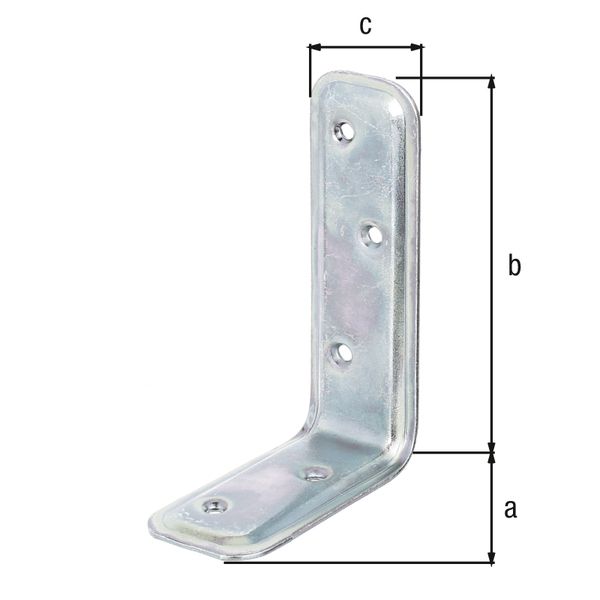 Produktbild Alberts Stützwinkel geprägt galvanisch verzinkt TxHxB 80x120x40 mm