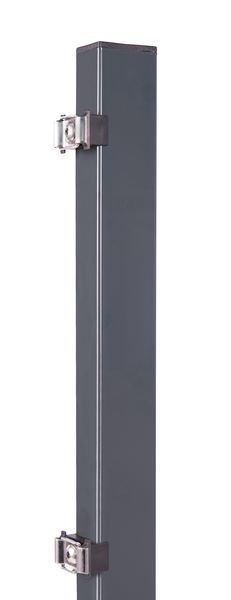 Produktbild Alberts Zaunpfosten anthrazit mit Platte und Klemmlasche 60x40x900 mm