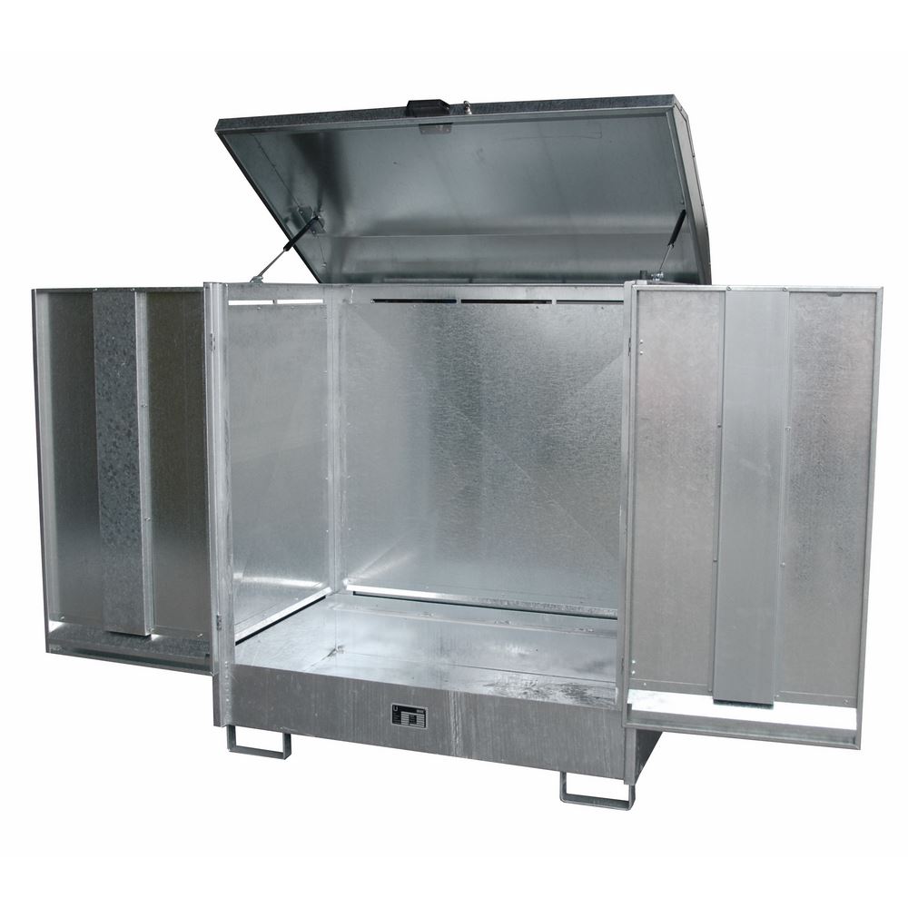 Produktbild Bauer Gefahrstoff Depot GD-N 2 verzinkt mit zwei Flügeltüren für 2x 200l Fässer