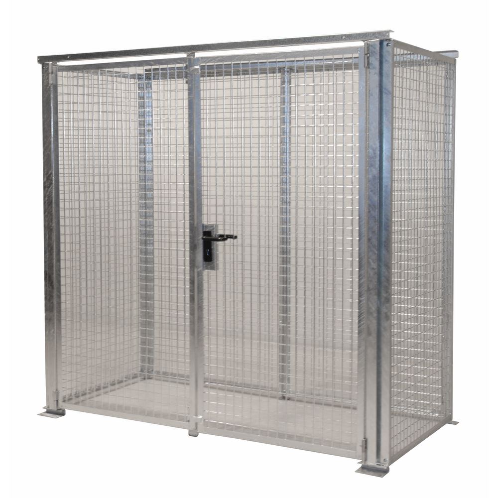 Produktbild Bauer Gasflaschen Container GFC-M1-DF ohne Dach mit Doppelflügeltor für 32 Gasflaschen Ø220mm