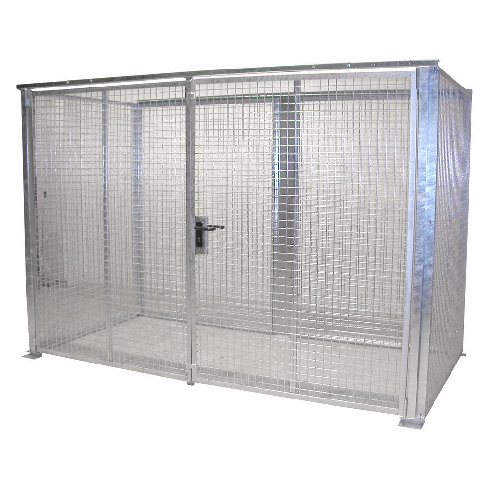 Produktbild Bauer Gasflaschen Container GFC-M4-DF ohne Dach mit Doppelflügeltür für 78 Gasflaschen Ø220mm