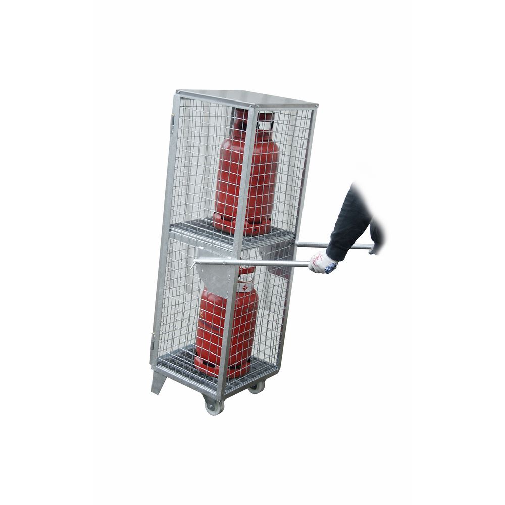 Produktbild Bauer Gasflaschen Depot GFD-R 2 verzinkt Drahtgitter mit Rohrgriffen und Rädern