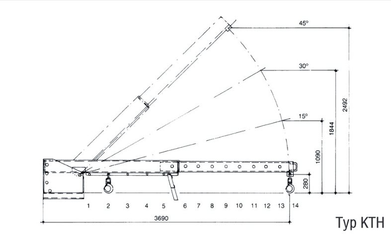Produktbild Bauer Teleskoplader KTH 2,5 höhenverstellbar Traglast 2500kg verzinkt bild 2