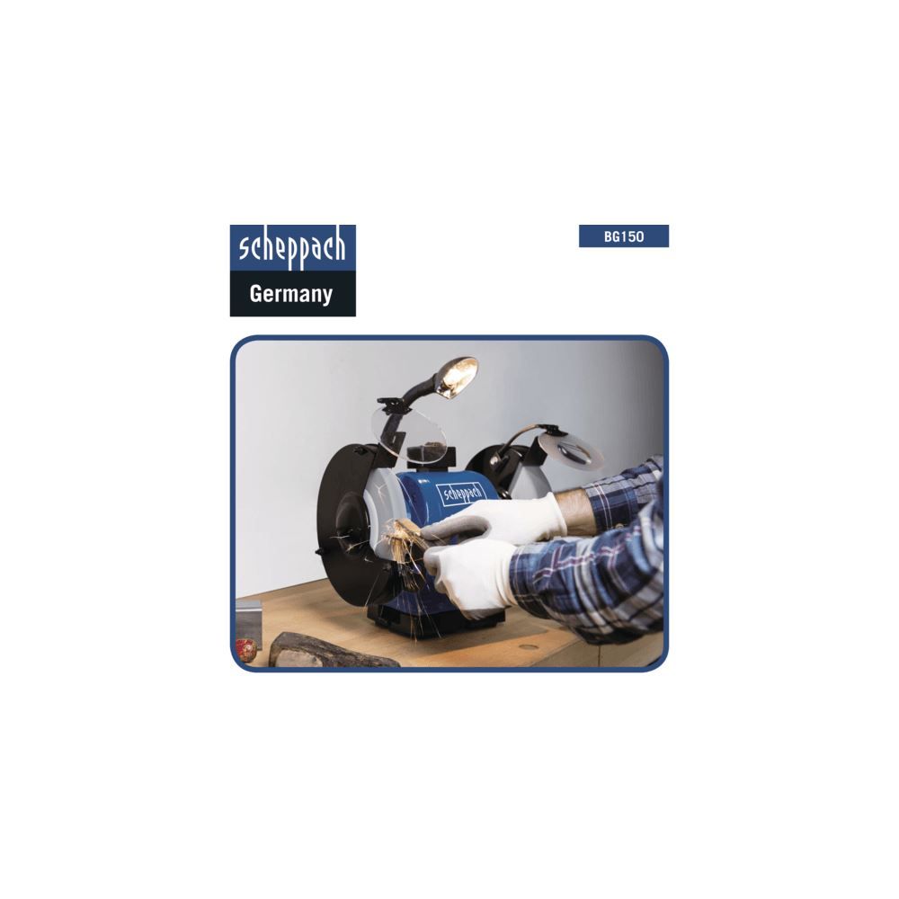 Produktbild SCHEPPACH Doppelschleifer BG150 230V 50Hz 370W bild 3