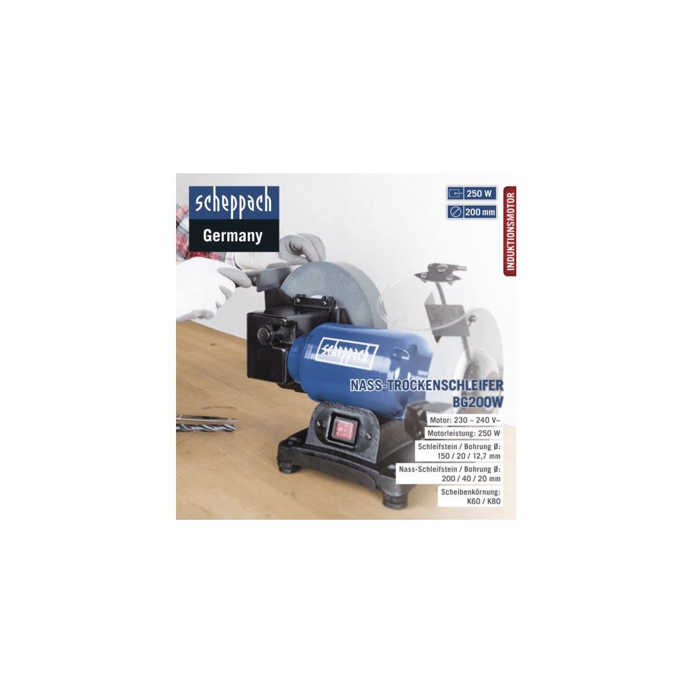 Produktbild SCHEPPACH Nass- und Trockenschleifer BG200W 230V 50Hz 250W bild 5
