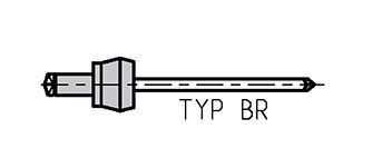 Produktbild GESIPA Blindniete Klemmprofil Alu/Stahl 4 x 7 Typ: BR, 500 St.