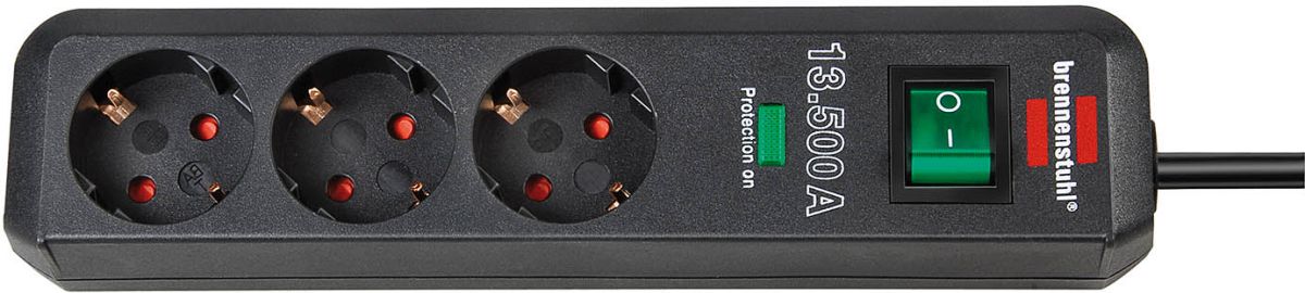 Produktbild Brennenstuhl 3 fach Steckdosenleiste Eco Line mit Überspannungsschutz 13.500A