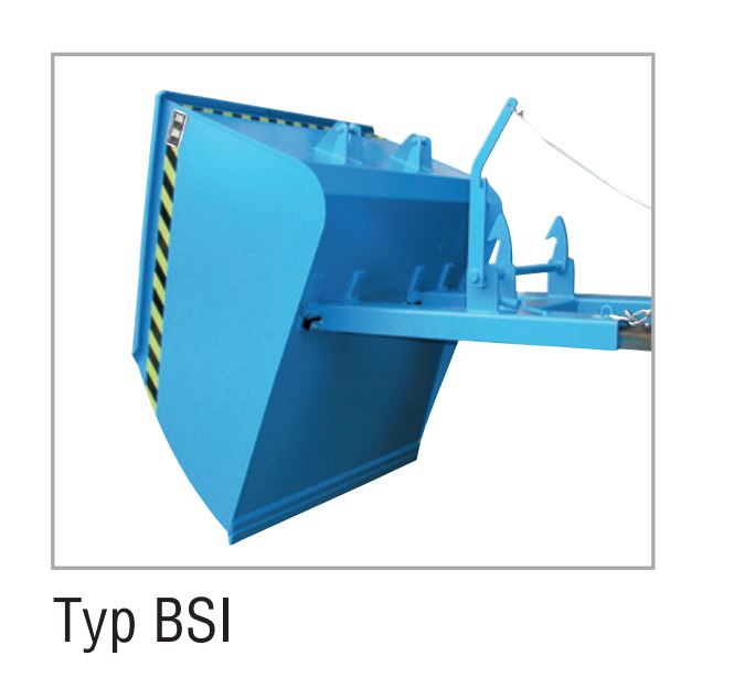 Produktbild Bauer Schaufel BSI 100 blau mechanisch Inhalt 1,00m³ Tragfähigkeit 1500kg bild 3