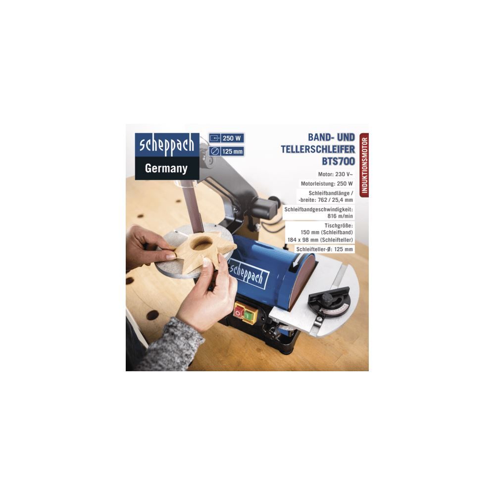 Produktbild SCHEPPACH Band- und Tellerschleifer BTS700 230V 50Hz 250W bild 7