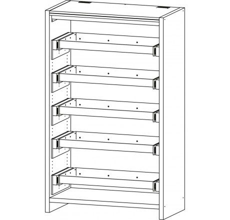 Produktbild CEMO Sicherheitsschrank F-Save 12/20-FWF 90 mit 5 Vollauszügen bild 2