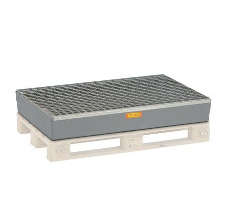 Produktbild CEMO Auffangwanne 150 RC Arretierungsnocken und Stahlgitterrost
