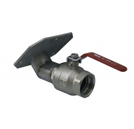 Produktbild CEMO MS Auslaufhahn 3 mit Edelstahlflansch für GFK Fässer 13500l und 15500l