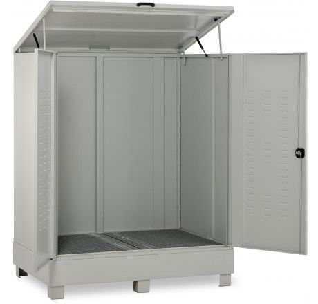 Produktbild Cemo Gefahrstoffdepot 400 aus Stahl offen bild 3